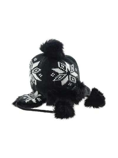 Pre-owned Lands' End Winter Hat In Black