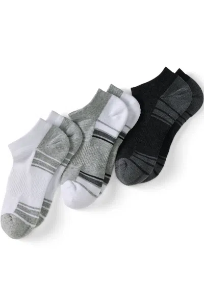 Lands' End Women's 3 Pack Performance Ankle Socks In Animal Print