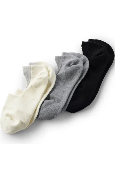 Lands' End Women's 3-pack No Show Socks In Multi