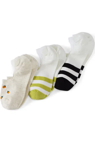 Lands' End Women's 3-pack No Show Socks In Neutral