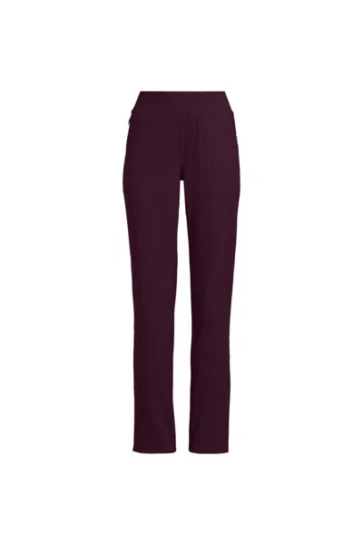 Lands' End Women's Active Hi Impact 5 Pocket High Rise Straight Leg Pants In Purple