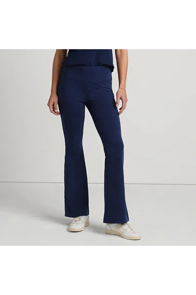 Lands' End Women's Active Hi Impact High Rise Slim Flare Pants In Blue