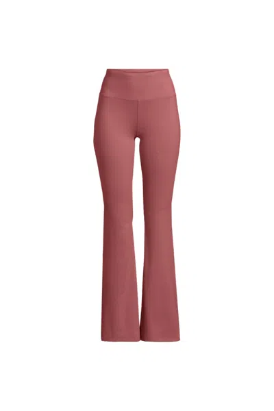 Lands' End Women's Active Hi Impact High Rise Slim Flare Pants In Brown