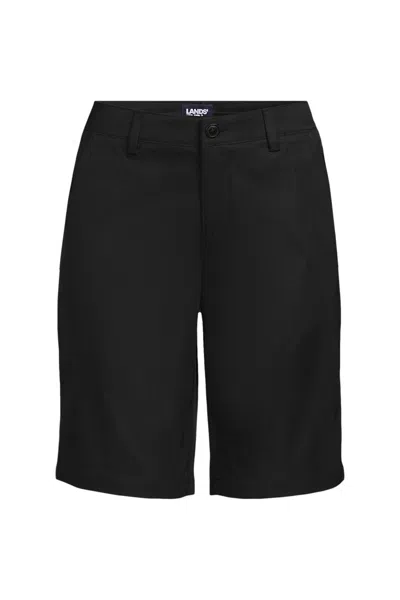 Lands' End Women's Active Performance 9" Chino Shorts In Black