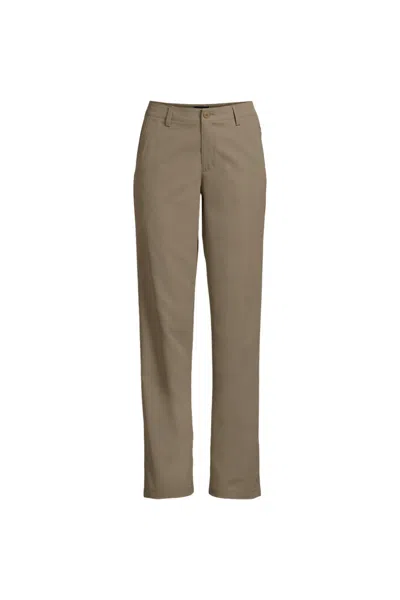 Lands' End Women's Active Performance Chino Pants In Brown