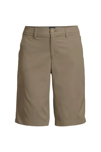Lands' End Women's Active Performance Chino Shorts In Brown