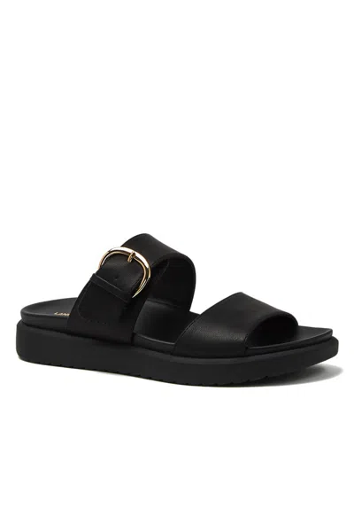 Lands' End All Day Comfort Buckle Slides In Black