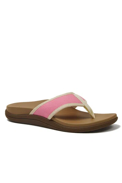 Lands' End Women's All Day Comfort Canvas Flip Flops In Pink