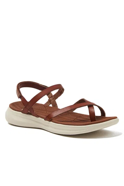 Lands' End Women's All Day Comfort Strap Sandals In Brown
