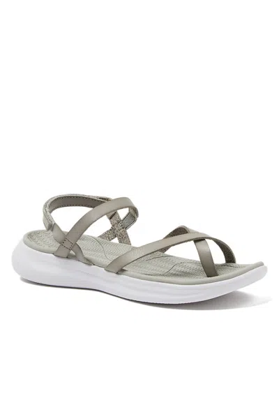 Lands' End Women's All Day Comfort Strap Sandals In Gray