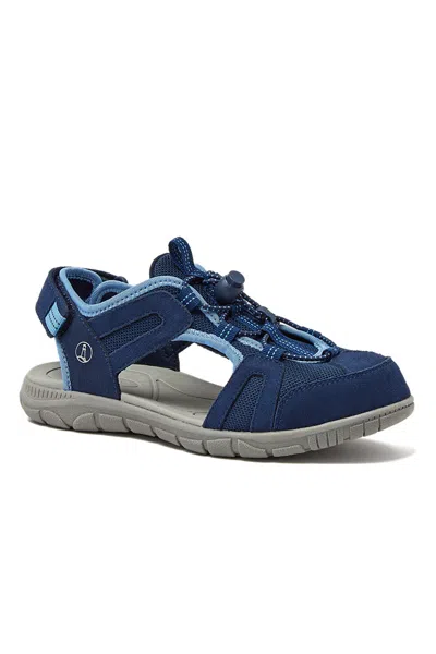 Lands' End Women's All Weather Closed Toe River Sandals In Blue