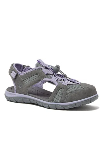 Lands' End Women's All Weather Closed Toe River Sandals In Gray