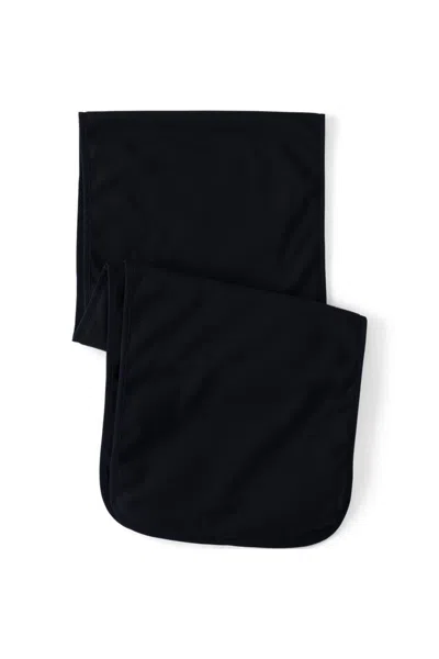 Lands' End Women's Anyweather Raindefense Fleece Scarf In Black