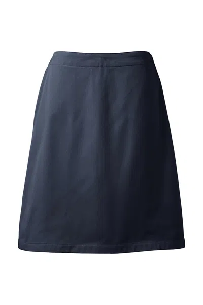 Lands' End Women's Blend Chino Skort Top Of Knee In Blue