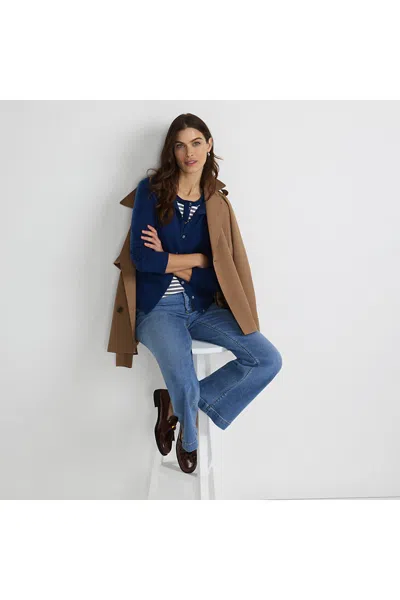 Lands' End Women's Cashmere Cardigan Sweater In Blue