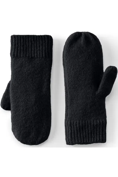 Lands' End Women's Cashtouch Knit Mittens In Orange