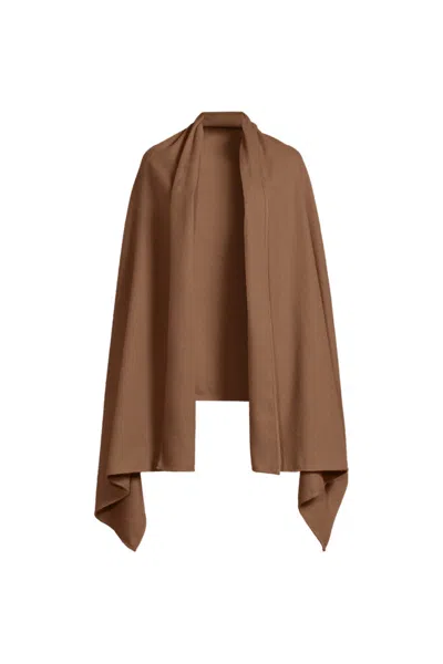 Lands' End Women's Cashtouch Travel Wrap In Brown