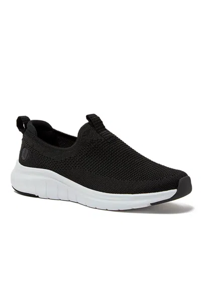 Lands' End Women's Casual Knit Slip On Sneakers In Black