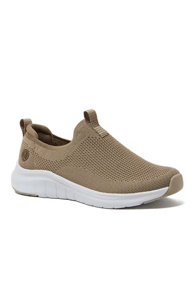 Lands' End Women's Casual Knit Slip On Sneakers In Brown