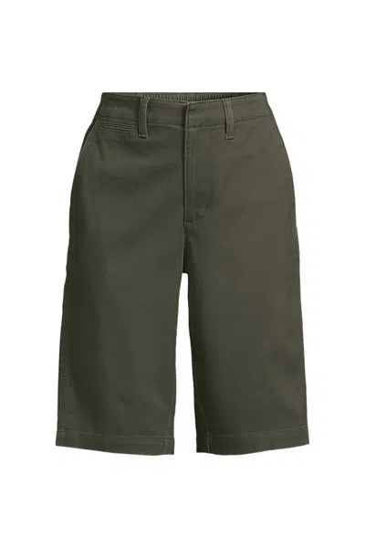 Lands' End Women's Classic 12" Chino Shorts In Green