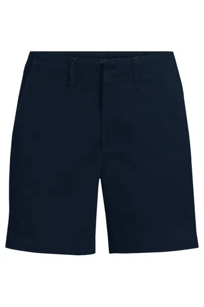 Lands' End Women's Classic 7" Chino Shorts In Blue