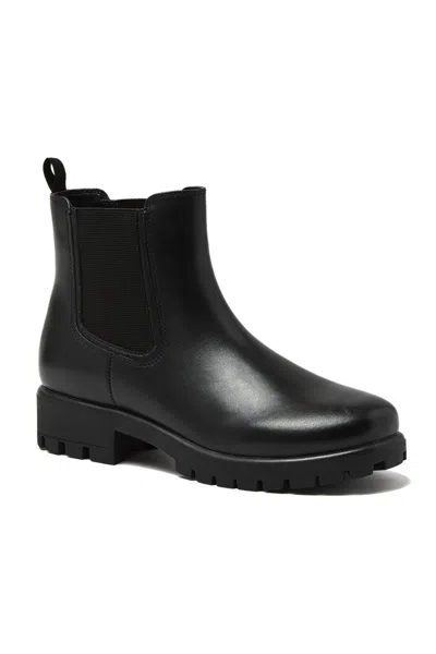 Lands' End Women's Classic Leather Chelsea Boots In Black