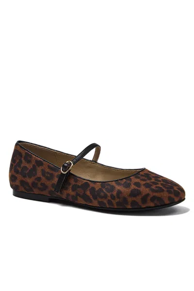 Lands' End Women's Classic Leopard Mary Jane Flats In Animal Print