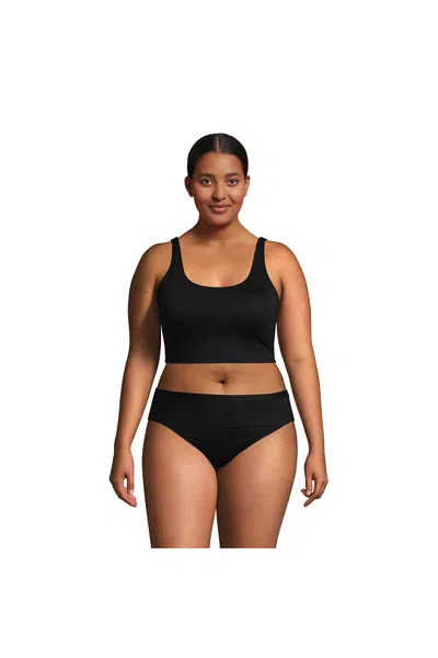 Lands' End Women's Comfort Knit Wireless Pullover Bra In Black