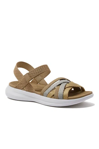 Lands' End Women's Comfort Sport Knit Sandals In Brown
