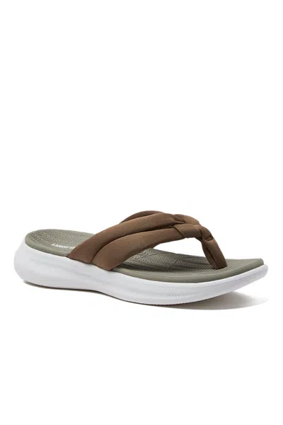Lands' End Women's Comfort Water Resistant Flip Flops In Brown