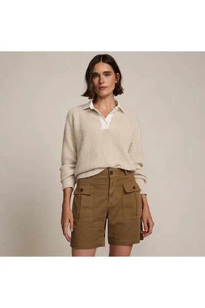 Lands' End Women's Cool Fade High Rise 7" Cargo Shorts In Brown