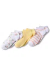 Lands' End 3-pack Cotton Patterned Low Cut Socks In White