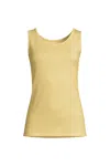 Lands' End Cotton Tank Top In Yellow