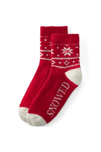 LANDS' END WOMEN'S COZY MICRO CREW SOCKS