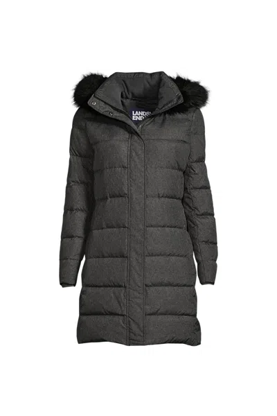 Lands' End Women's Down Winter Coat In Black