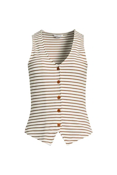Lands' End Women's Drapey Rib Vest In White