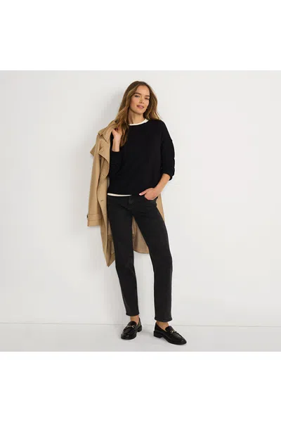 Lands' End Women's Drifter Easy Fit Sweater In Black