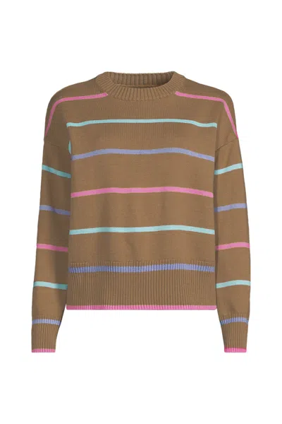 Lands' End Women's Drifter Easy Fit Sweater In Brown