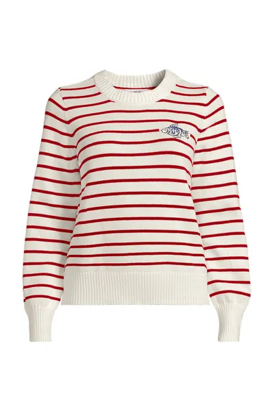 Lands' End Women's Drifter Embellished Crew Neck Sweater In Multi