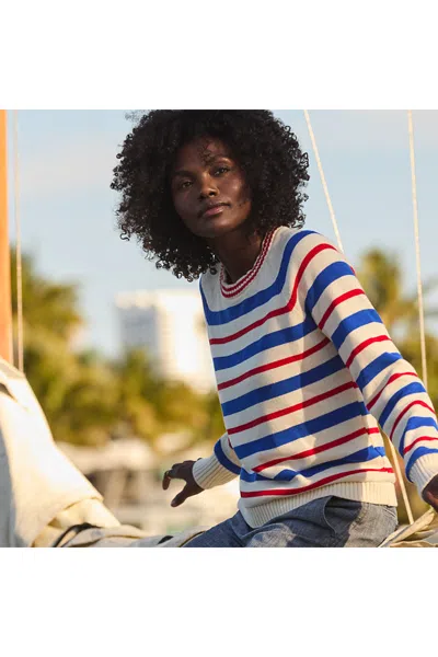 Lands' End Women's Drifter Raglan Crew Sweater In Multi