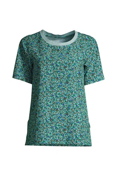 Lands' End Women's Elbow Sleeve 365 Tunic Top In Blue