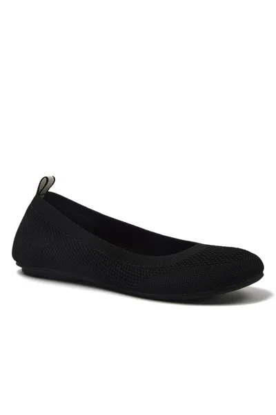 Lands' End Women's Essential Soft Knit Ballet Flats In Black