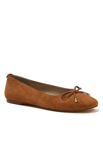 Lands' End Women's Essential Square Toe Ballet Flats In Brown