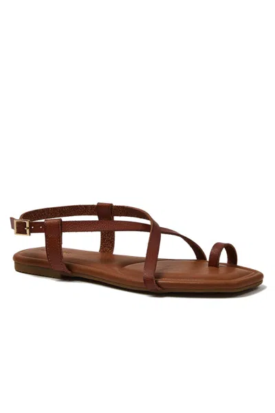 Lands' End Women's Essential Toe Loop Sandals In Brown