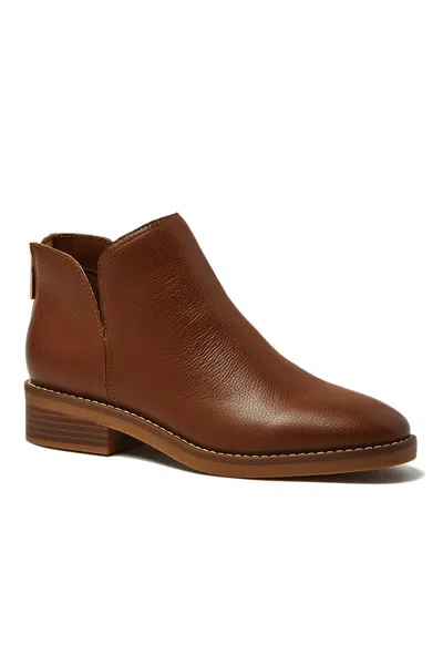 Lands' End Women's Essential Zip Up Ankle Booties In Brown