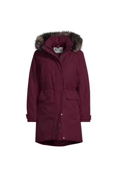 Lands' End Women's Expedition Down Waterproof Winter Parka In Burgundy
