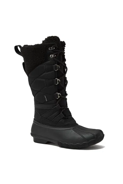 Lands' End Women's Expedition Tall Waterproof Insulated Snow Boots In Black