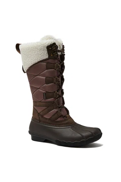 Lands' End Women's Expedition Tall Waterproof Insulated Snow Boots In Brown