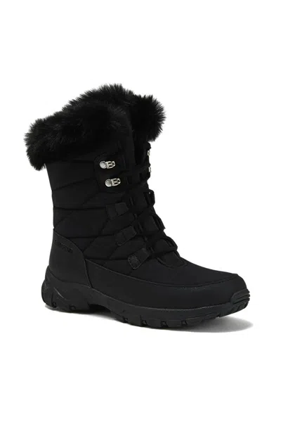 Lands' End Women's Expedition Trail Waterproof Lace Up Snow Boots In Black