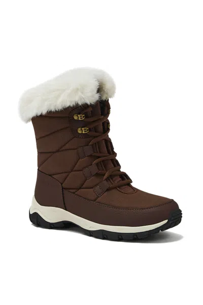 Lands' End Women's Expedition Trail Waterproof Lace Up Snow Boots In Brown